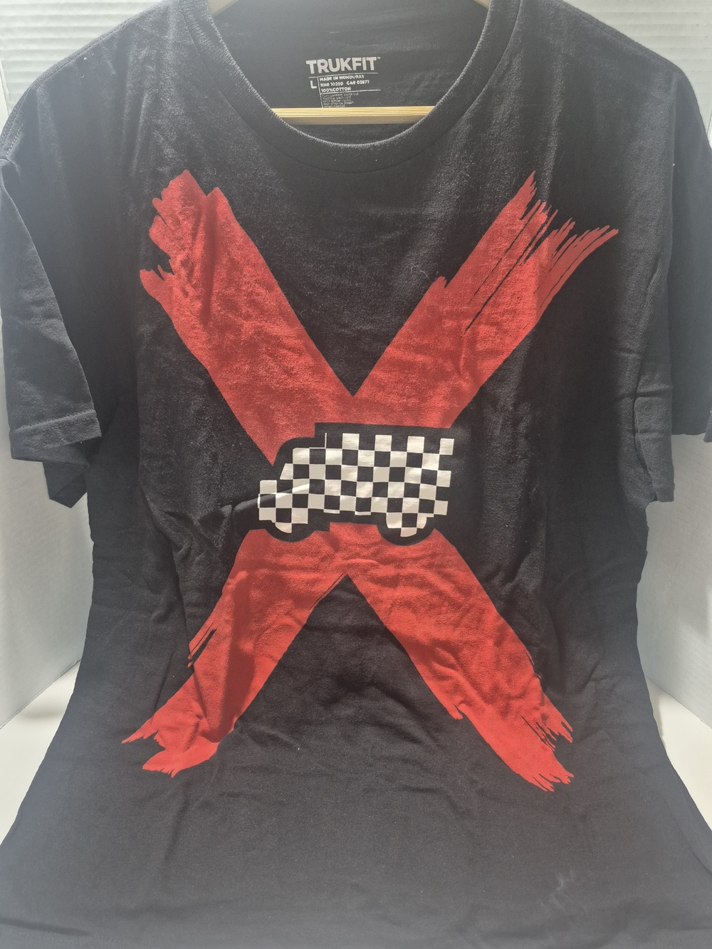Trukfit Black Tee with Red Graphic Accent
